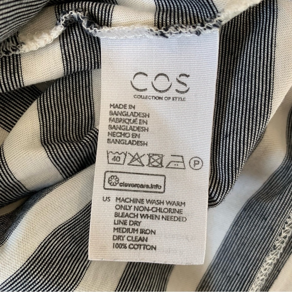COS 100% Cotton Striped Tee - Picture 6 of 10